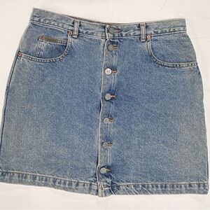 Vintage Y2K Calvin Klein Denim Button Up Mini Skirt - 13